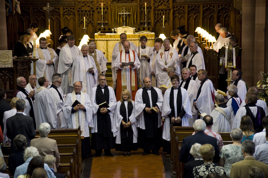 Greeting the newly-ordained