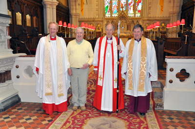 Dean Rooke, Wilfred Young, Bishop Ken Good, Dean Morton