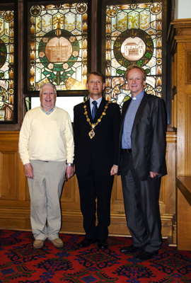 Wilfred Young, Dean Rooke and Mayor Devenney
