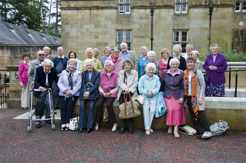 Members outside Bangor Castle