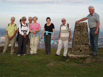 Walking group on Divis